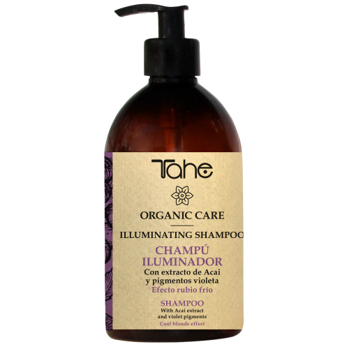TAHE Organic care Iluminating šampon na odstranění žlutého odstínu (300 ml)
