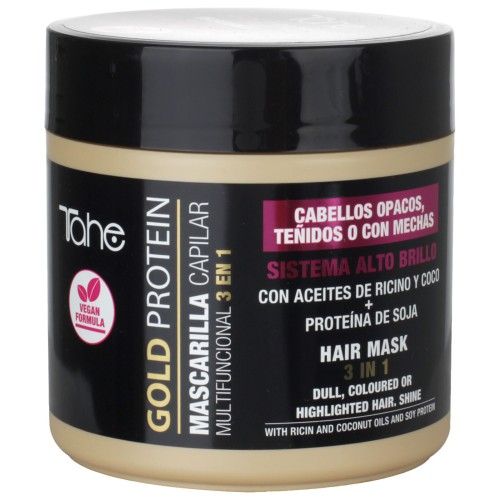 Multifinkční maska 3 v 1 na barvené vlasy s Gold proteinem a UV filtrem (400 ml) TAHE